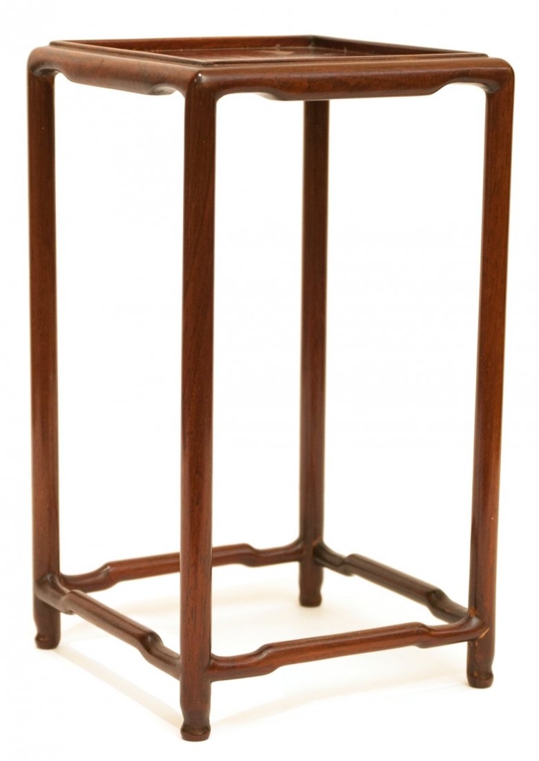 A Small Chinese Hardwood Stand 9-3/4 h x 5-1/2 w x 5-1/ (1 of 1)