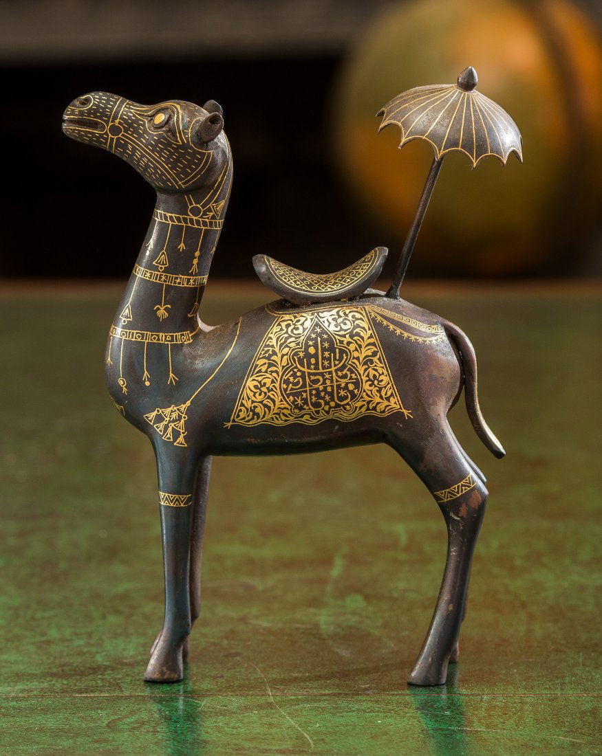 A Patinated and Gilt Metal Camel Figure, 20th century 7 (1 of 1)