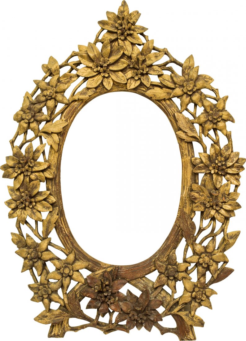 A Giltwood Floral Picture Frame, circa 1900 16-1/2 inch (1 of 1)