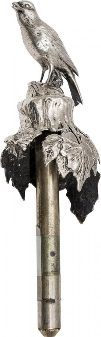 An English Silver and Brass Perfume Bottle Bird-Form At (1 of 1)