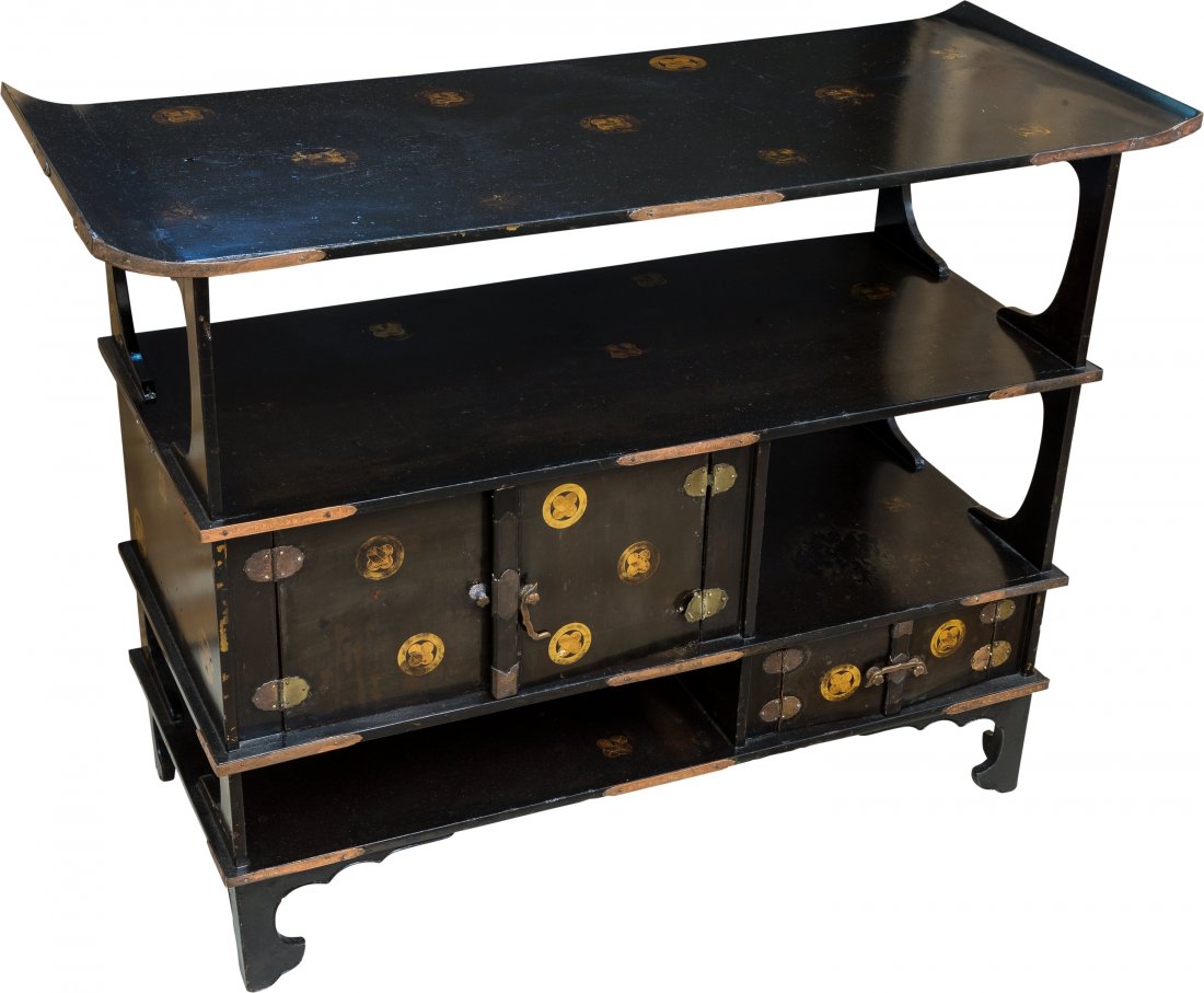 A Japanese Black Lacquered Étagère, mid-20th century 27 (1 of 1)