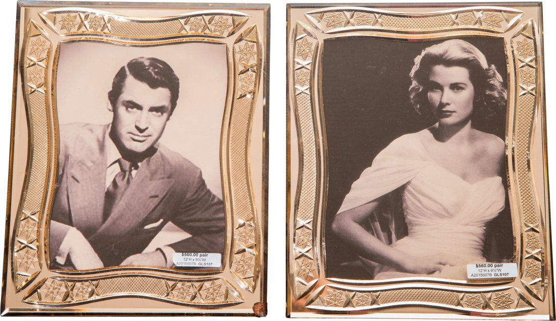 Two Bohemian Cut-Glass Picture Frames, circa 1920-1940 (1 of 1)