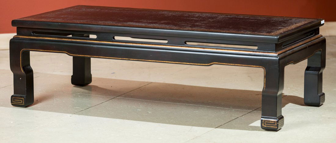 A Chinese Lacquered Wood Coffee Table 12-3/4 h x 39 w x (1 of 1)