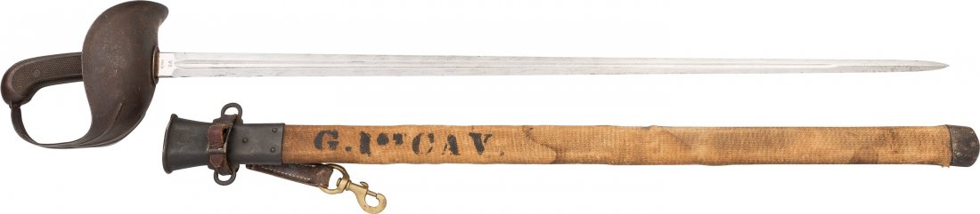 U.S. Model 1913 "Patton" Cavalry Sword Identifie: U.S. Model 1913 "Patton" Cavalry Sword Identified to Sergeant Clarence E. Lester, G Company, 1st Caval