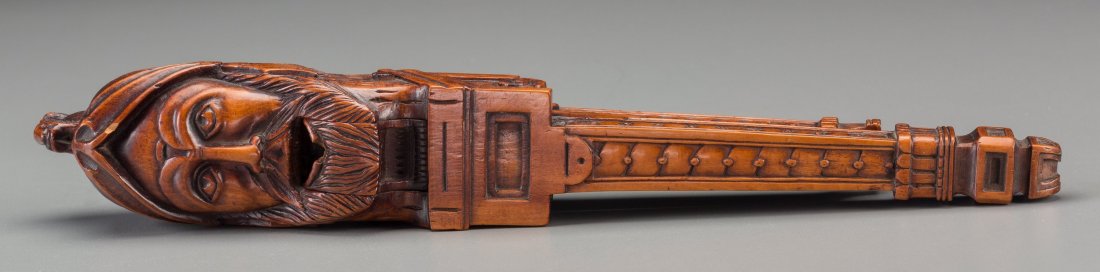 A Continental Carved Wood Nutcracker: Medieval K (1 of 2)