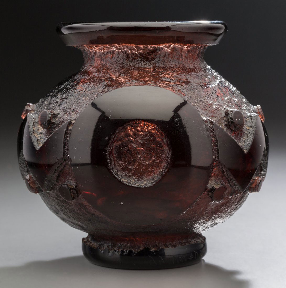 A Deco Daum Nancy Acid Cut Back Vase, early 20th (1 of 2)