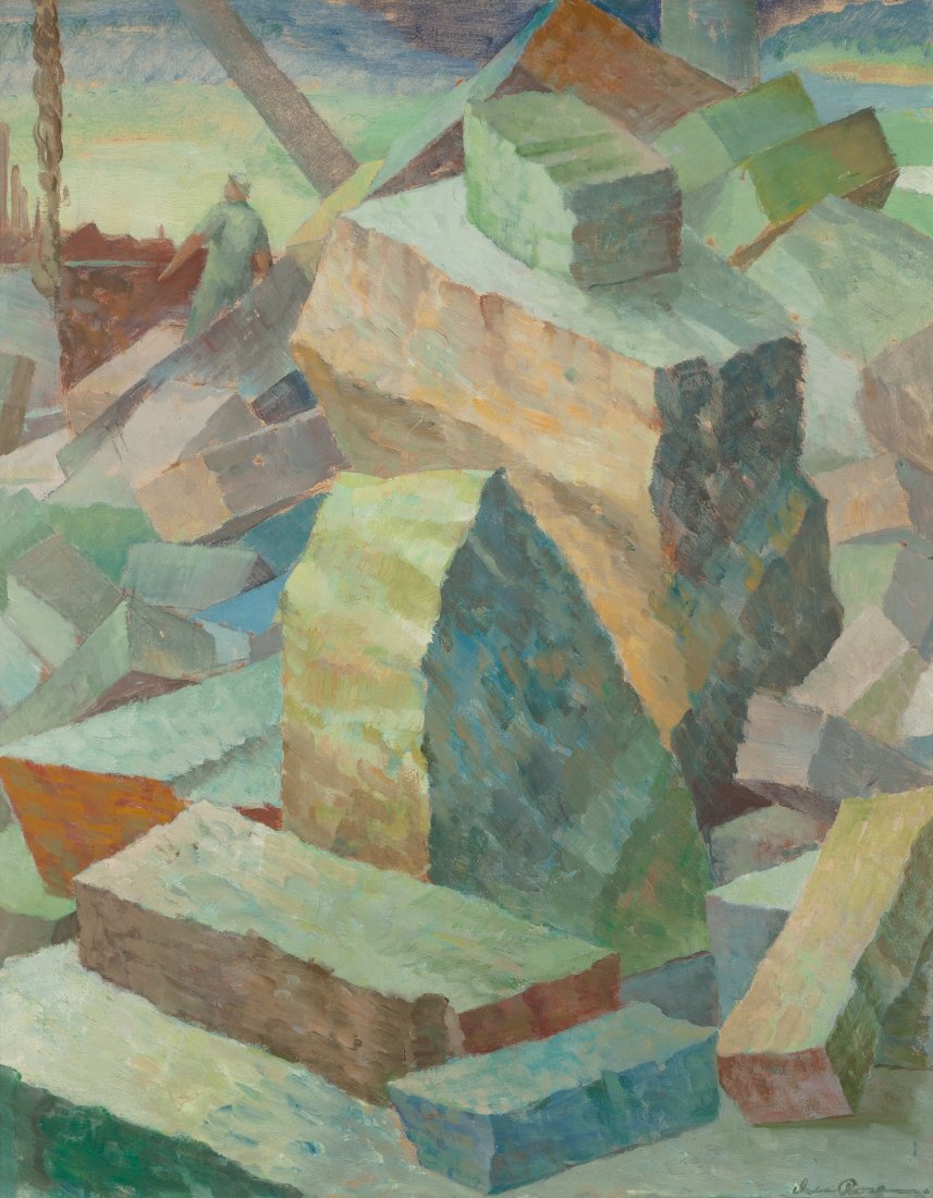 Iver Rose (American, 1899-1972) Demolition Oil o (1 of 3)