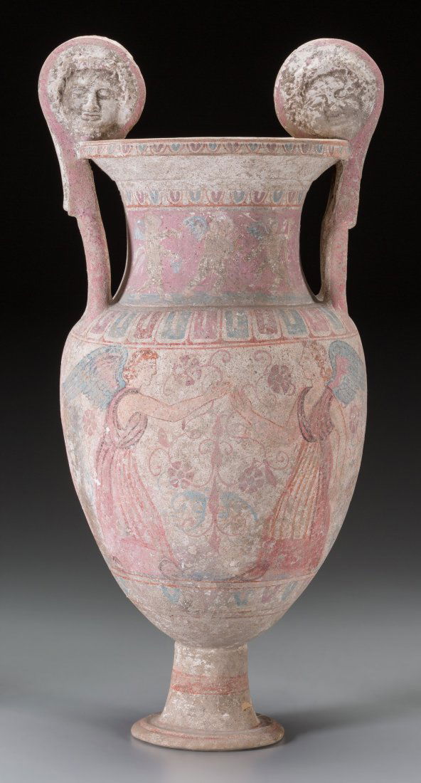 A Canosan Polychrome Pottery Volute Krater, Apul (1 of 5)