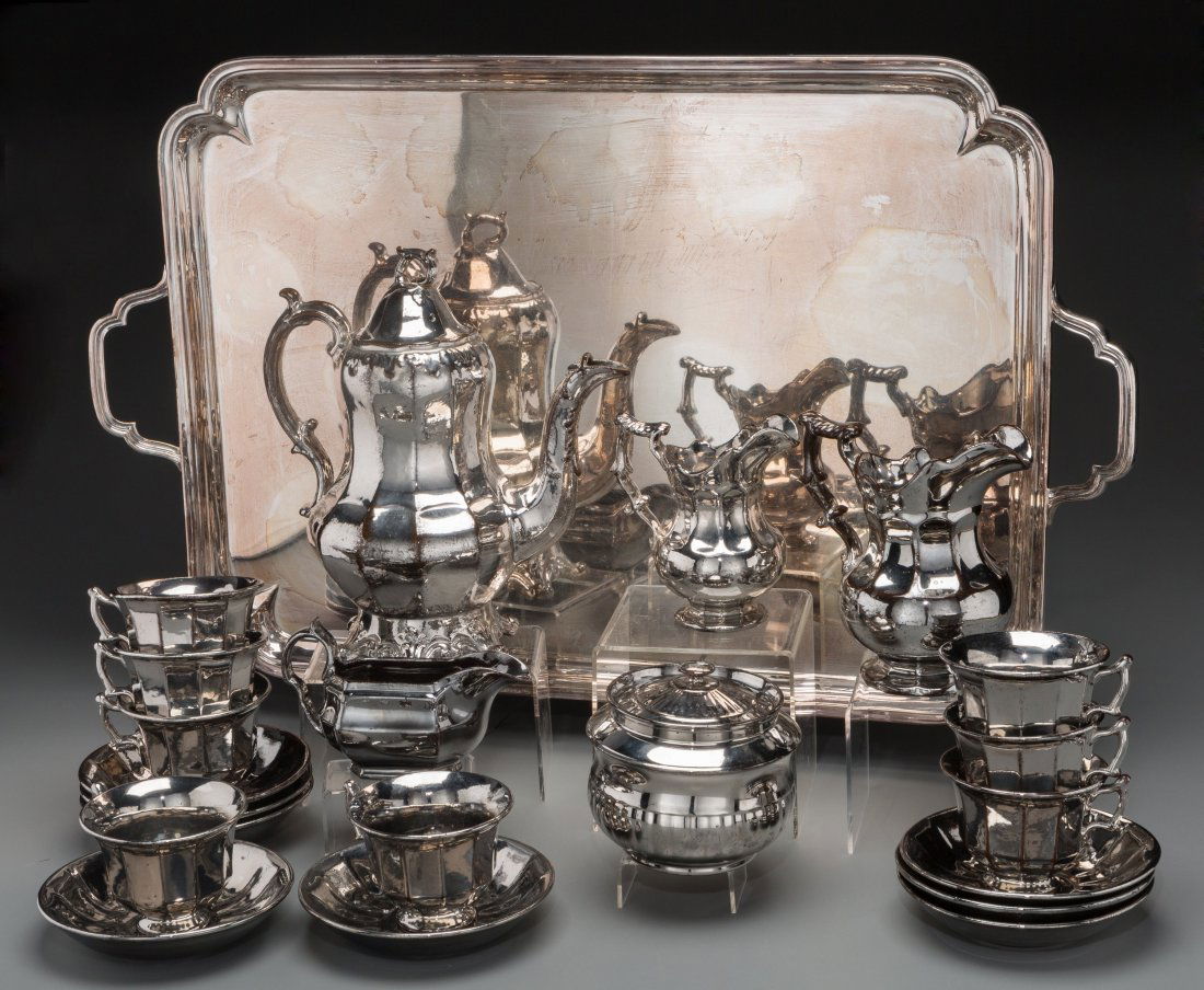 A Twenty-One-Piece Silver Lustre Coffee Service (1 of 1)