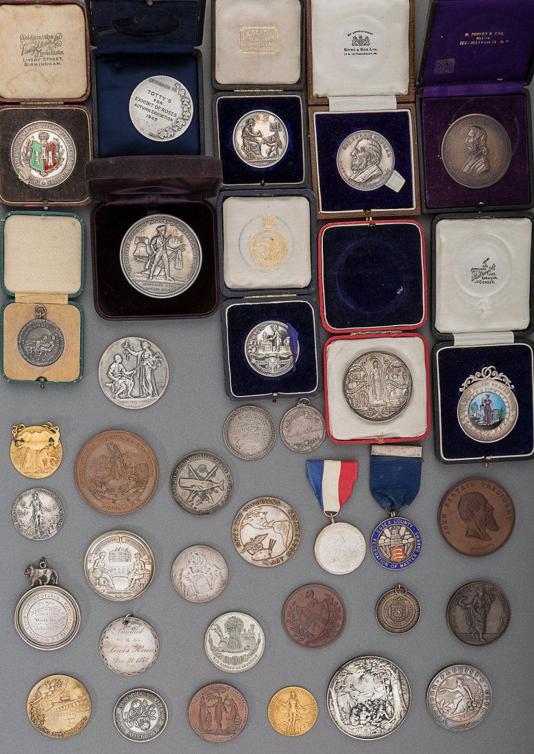 A Group of Thirty-Five Silver and Copper Achieve (1 of 1)