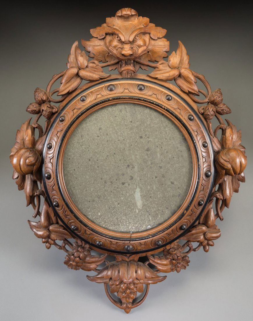 A Renaissance Revival Carved and Ebonized Walnut (1 of 2)