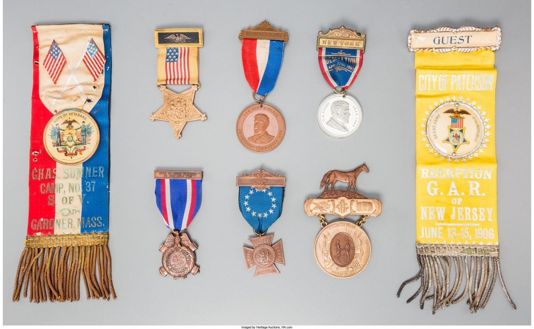 A Large Group of Civil War Veteran's Badges, Med (1 of 2)