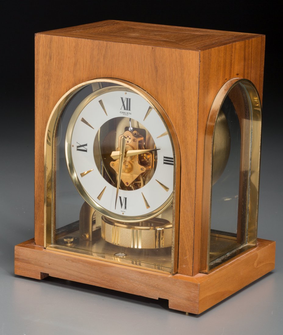 A Gruen Guild Cosmos Swiss Mantle Clock, mid 20t (1 of 2)