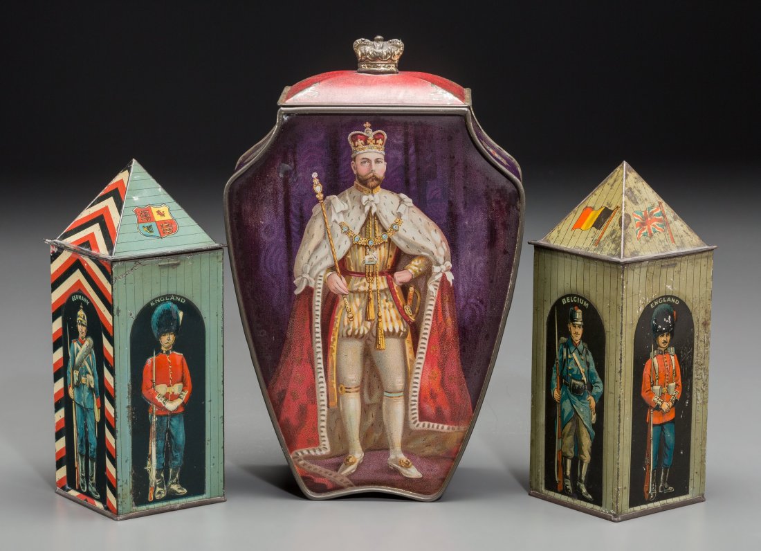 Three Patriotic Biscuit Tins, early 20th century (1 of 2)