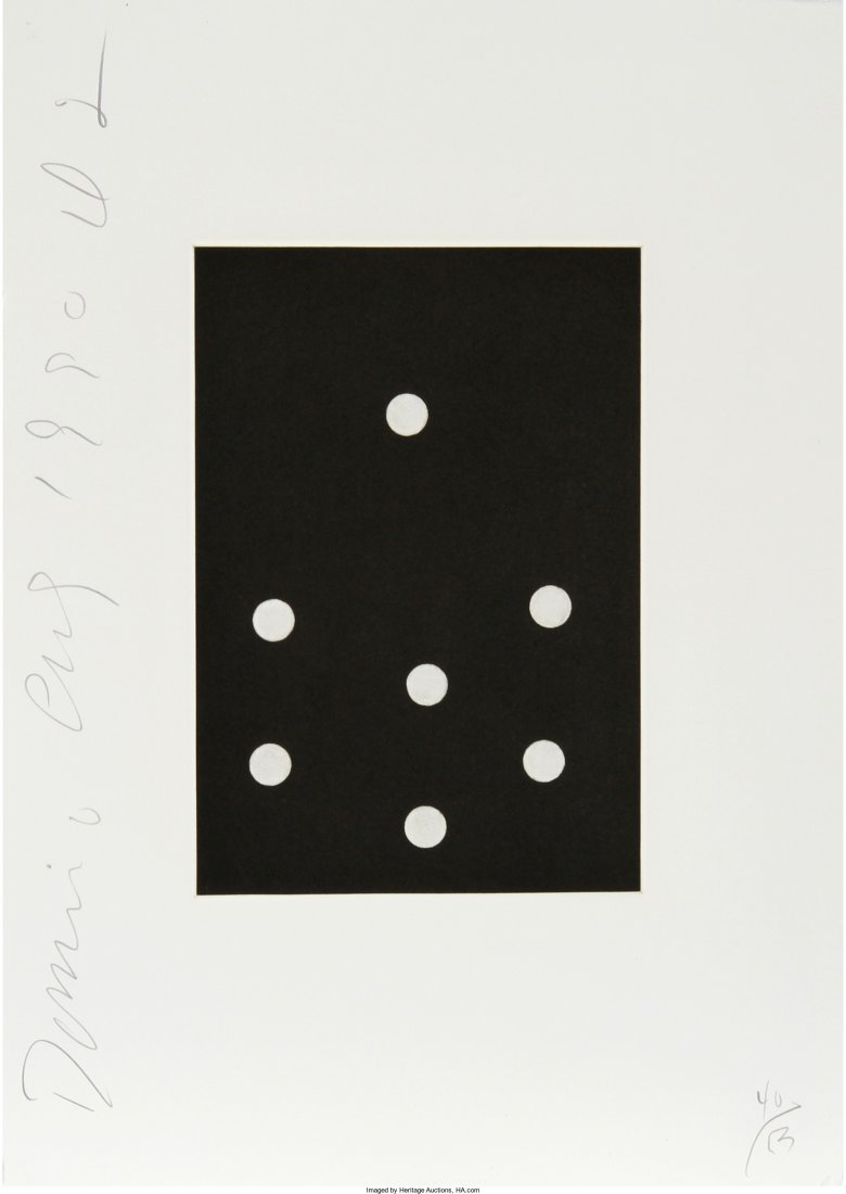 Donald Sultan (American, b. 1951) Dominoes Portf: Donald Sultan (American, b. 1951) Dominoes Portfolio - 23, 1990 Aquatint on w