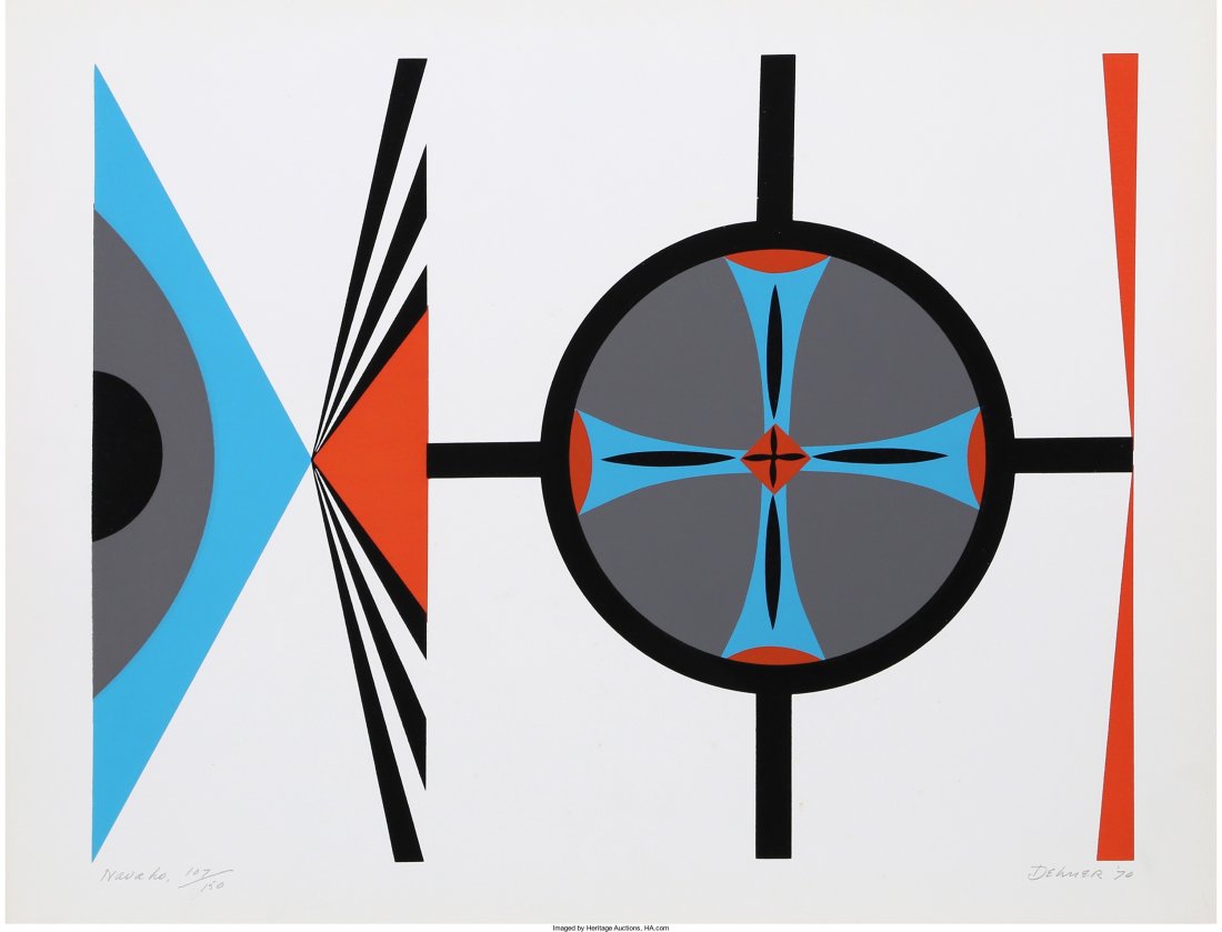 Dorothy Dehner (American, 1901-1994) Navaho, 197: Dorothy Dehner (American, 1901-1994)Navaho, 1970Silkscreen in colors20