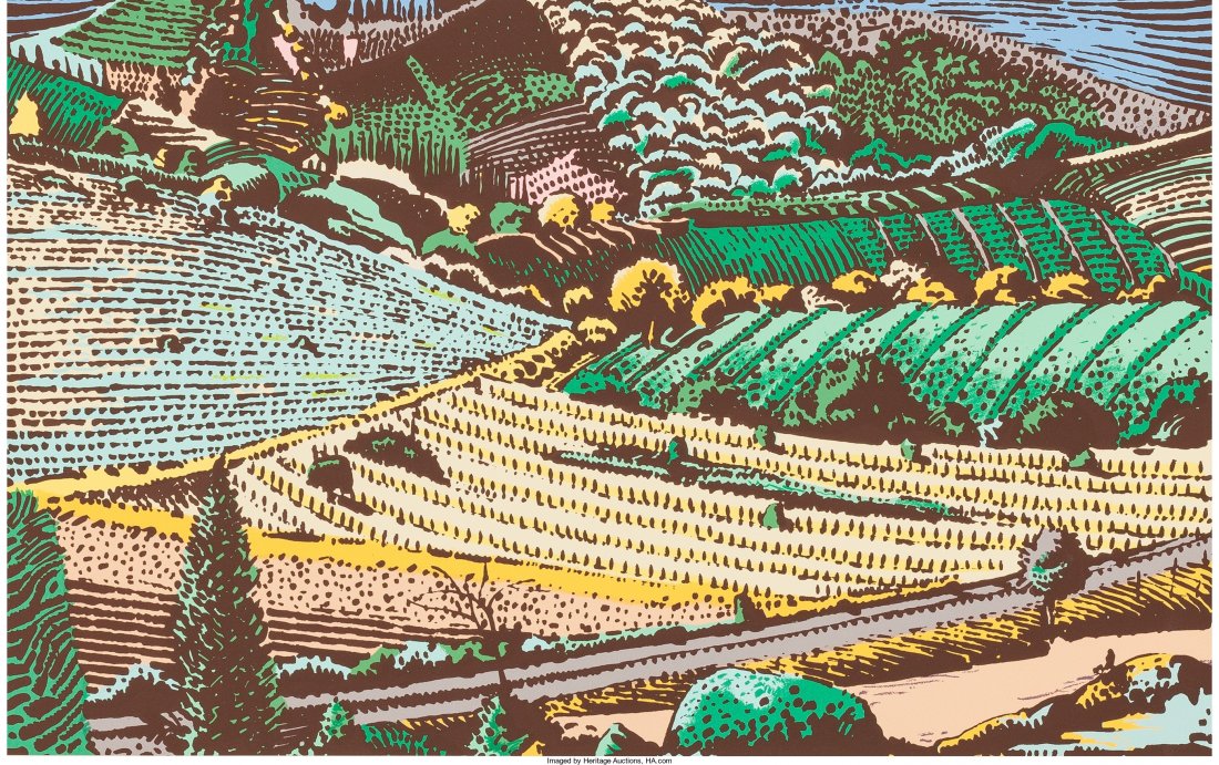 Milton Glaser (American, b. 1929) Tuscan series: Milton Glaser (American, b. 1929)Tuscan series (three works)Screenprin