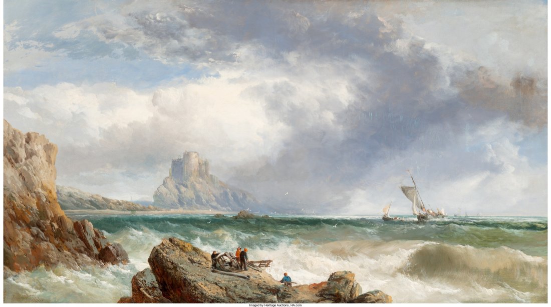 James Webb (British, 1825-1895) Off Gorey, Jerse: James Webb (British, 1825-1895) Off Gorey, Jersey, 1861 Oil on canvas 24 x