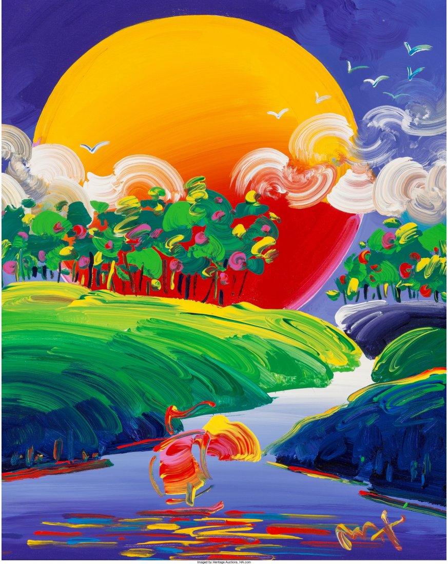 Peter Max (American, b. 1937) Without Borders Ac: Peter Max (American, b. 1937)Without BordersAcrylic on canvas30 x 24 in