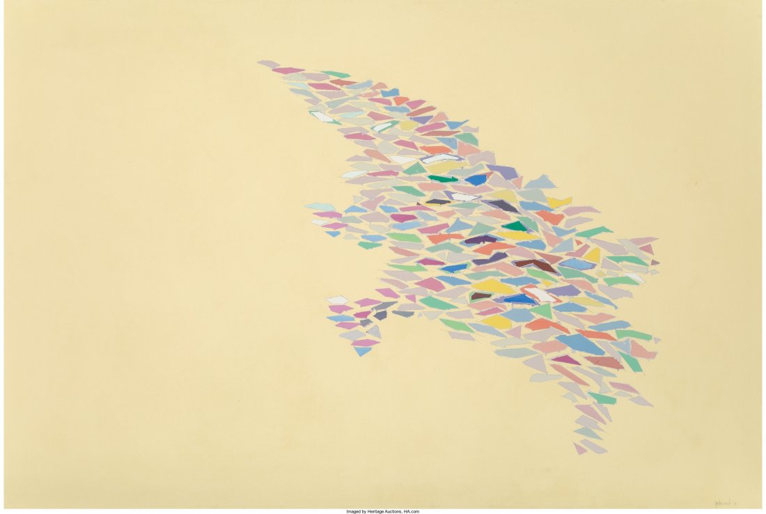 Robert Arthur Goodnough (American, 1917-2010) Ri: Robert Arthur Goodnough (American, 1917-2010)Right Color Wing with Yellow, 1973Acry