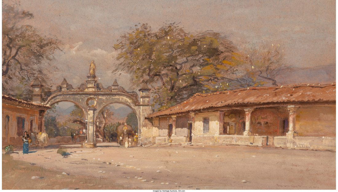 Samuel Colman (American, 1832-1920) Orizaba, 189: Samuel Colman (American, 1832-1920)Orizaba, 1896Watercolor on paper10-1