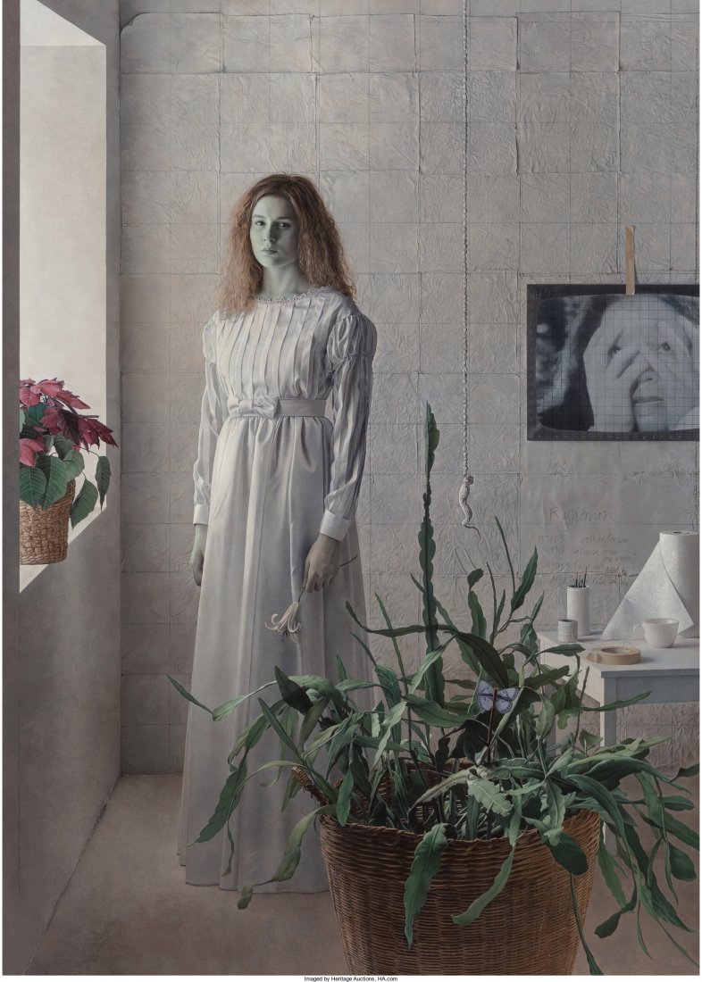 Kent Bellows (American, 1949-2005) Rachel in Whi: Kent Bellows (American, 1949-2005) Rachel in White, 1988 Pencil and acrylic o