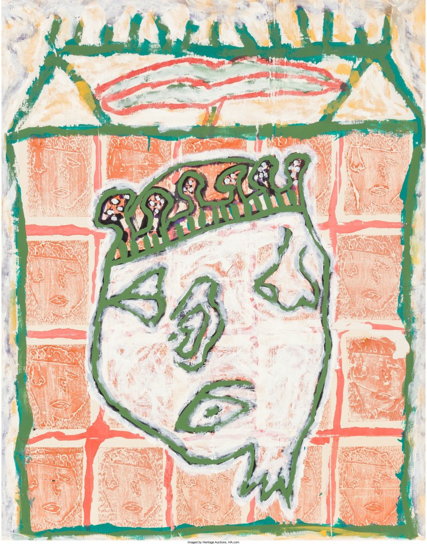 Tseng Ching-kan (Taiwanese, b. 1958) King Mixed: Tseng Ching-kan (Taiwanese, b. 1958) King Mixed media on canvas 46-1/4 x 36-1/4 in