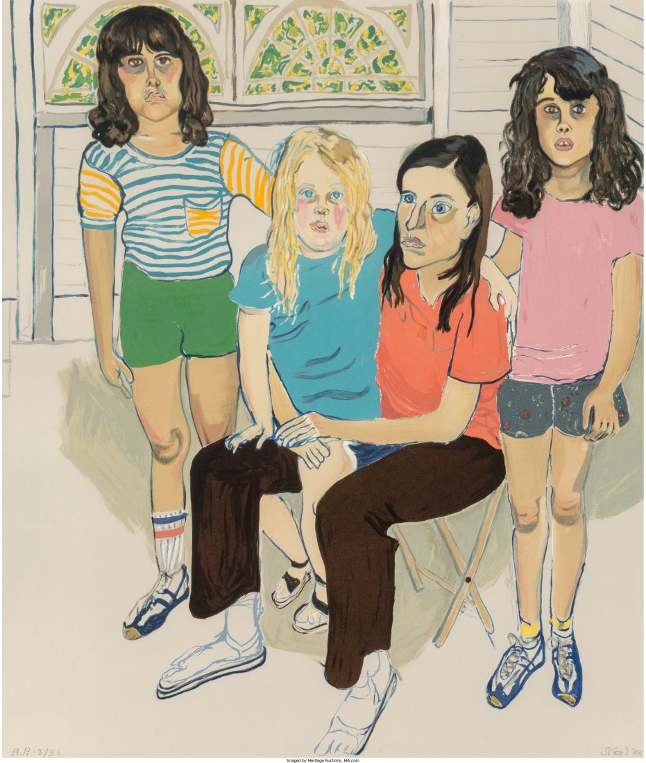 Alice Neel (American, 1900-1984) The Family, 198: Alice Neel (American, 1900-1984) The Family, 1982 Lithograph in colors 31-