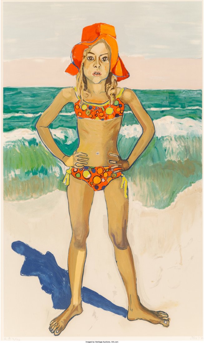 Alice Neel (American, 1900-1984) Olivia and the : Alice Neel (American, 1900-1984) Olivia and the Red Hat, 1982 Lithograph in c