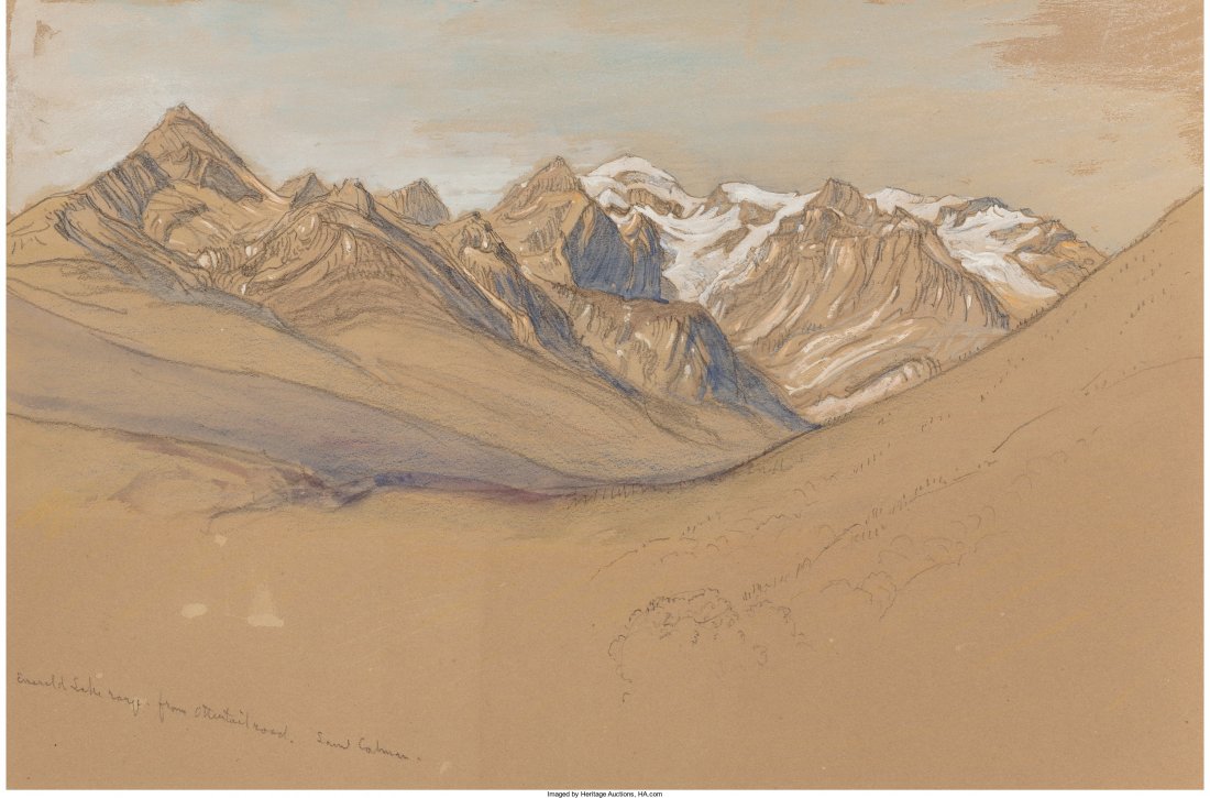 Samuel Colman (American, 1832-1920) Emerald Lake: Samuel Colman (American, 1832-1920)Emerald Lake range from Ottertail RoadWa