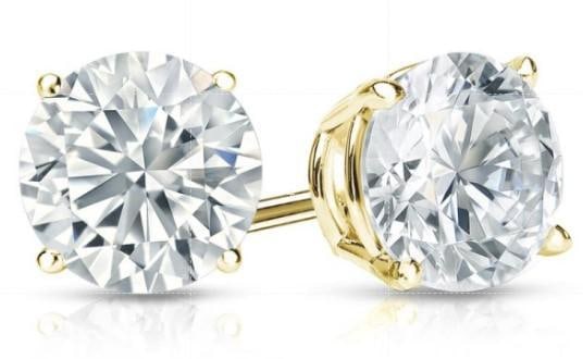 14kt Gold 6.00 ct Brilliant VS Lab Diamond Studs (1 of 4)