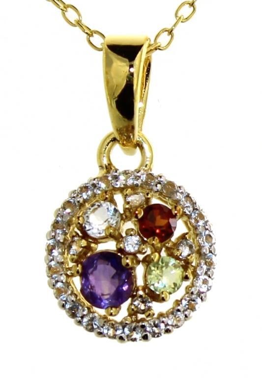 Round 1.00 ct Natural Gemstone Necklace (1 of 1)