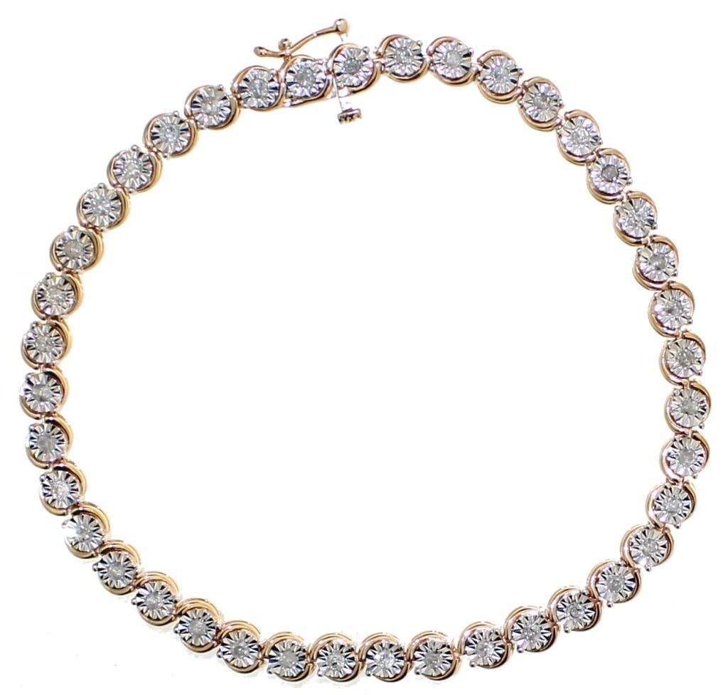 Round Brilliant 1.00 ct Diamond Tennis Bracelet (1 of 3)