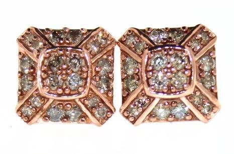 Stunning 1.00 ct Chocolate Diamond Earrings (1 of 2)