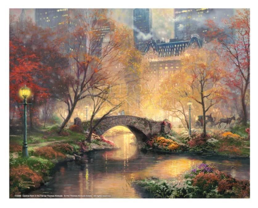 Central Park in the Fall by Thomas Kinkade (1 of 1)