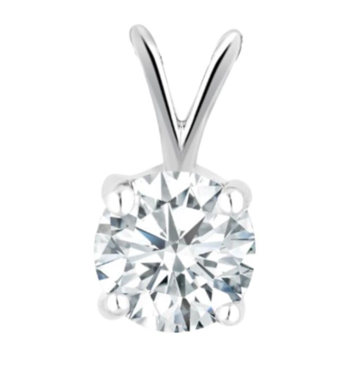 14kt Gold 2.52 ct Round Lab Diamond Pendant (1 of 2)