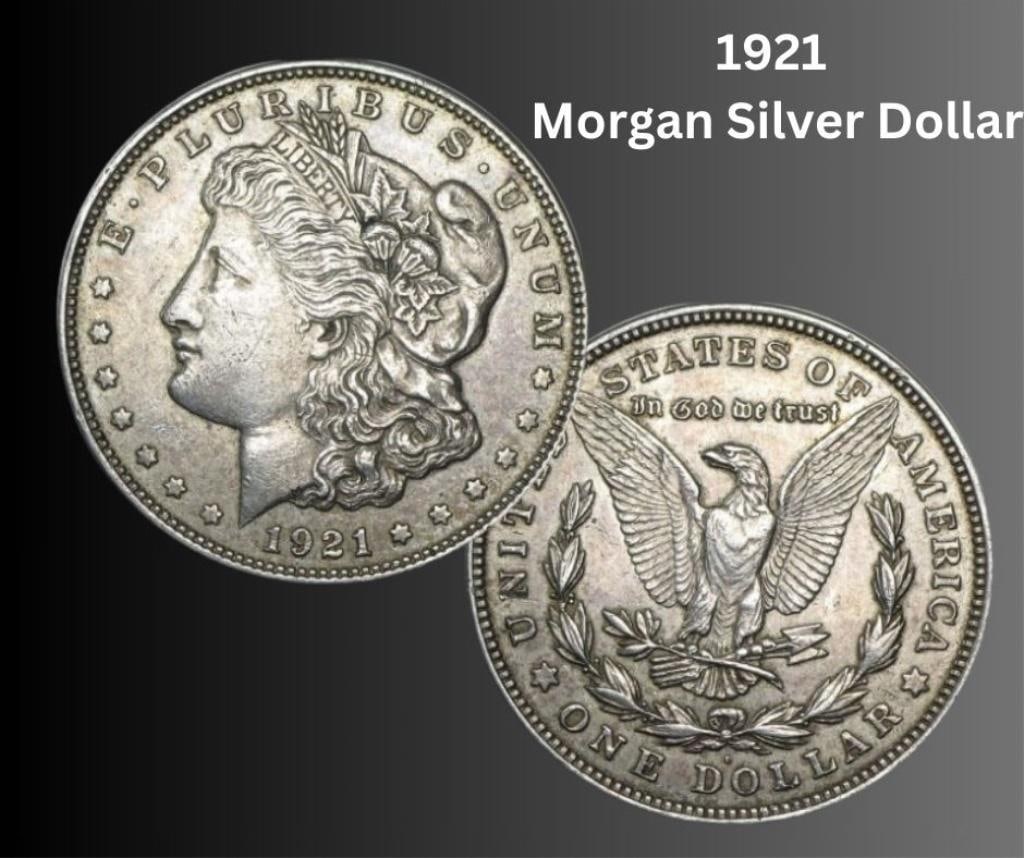 1921 Morgan Silver Dollar (Fine-Extra Fine) (1 of 1)