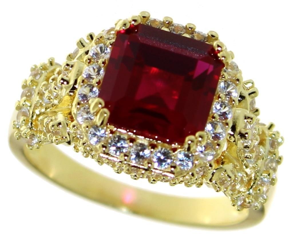 Asscher Cut 2.75 ct Ruby Dinner Ring (1 of 2)