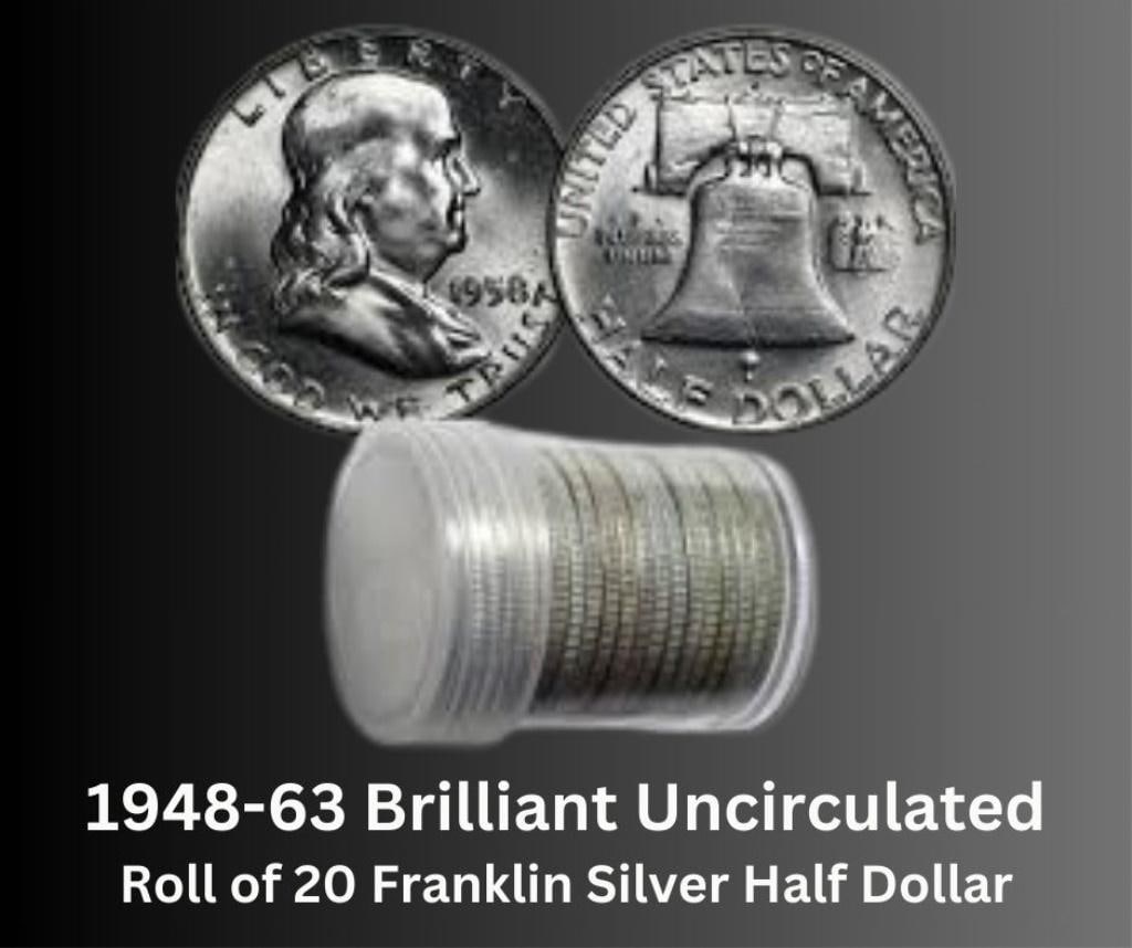 1948-63 Uncirculated Franklin Silver Half Dollar (1 of 1)