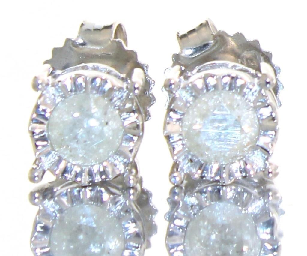 10kt Gold Brilliant 1.00 ct Diamond Stud Earrings (1 of 2)