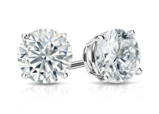 14kt Gold Brilliant 1.50 ct Lab Diamond Earrings (1 of 3)
