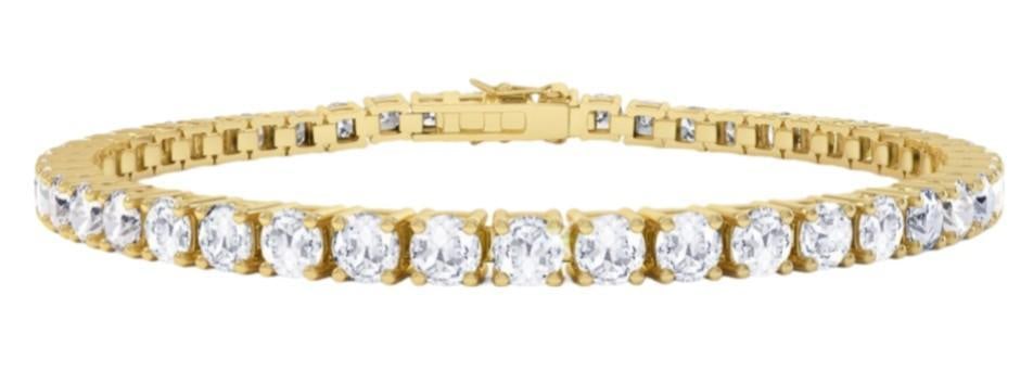 10kt Gold 10.00 ct Lab Diamond Tennis Bracelet (1 of 3)