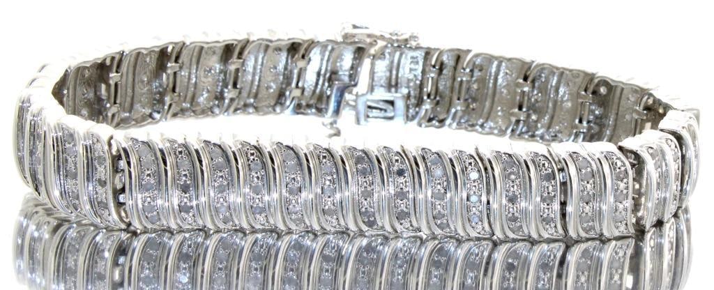 Elegant 2.00 ct Diamond Wave Link Bracelet (1 of 2)
