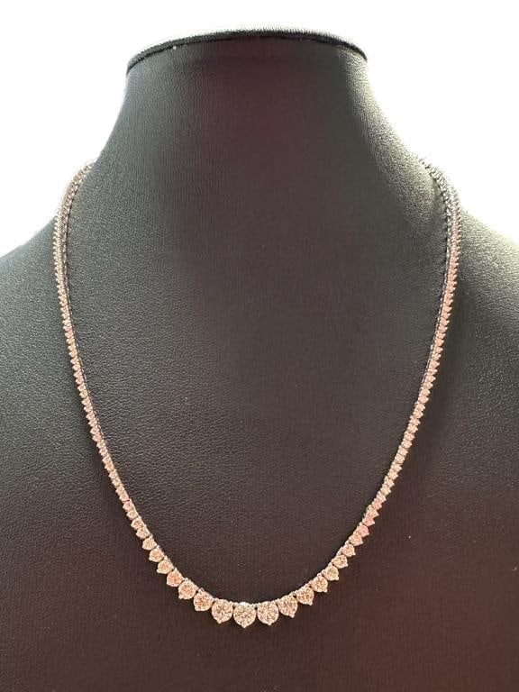 10kt Gold Brilliant 5.00 ct Lab Diamond Necklace (1 of 3)
