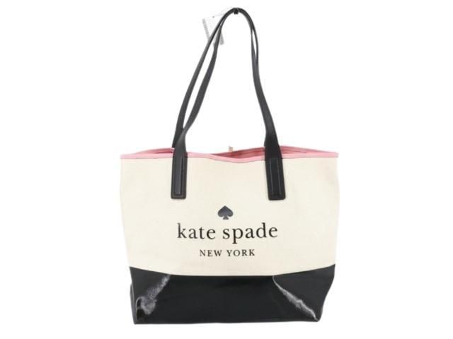 Kate Spade Black & White Canvas Tote Bag (1 of 5)