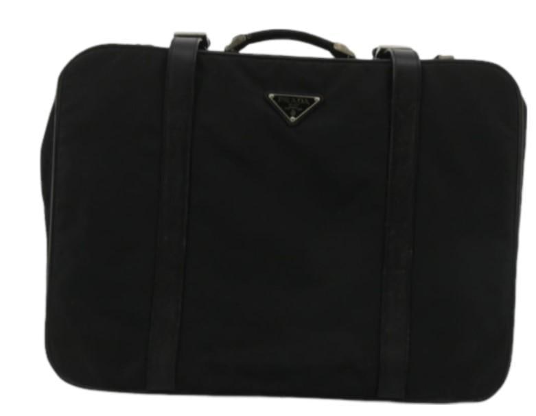 Prada Black Suitcase: Important information regarding luxury brand items: Please carefully review the photographs provided as these items are pre-owned and may exhibit varying degrees of wear. Due to the nature of these it