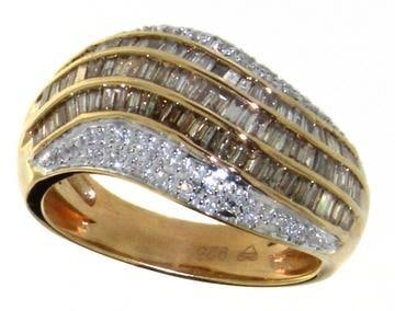 Natural 1.00 ct Chocolate Diamond Baguette Ring (1 of 2)