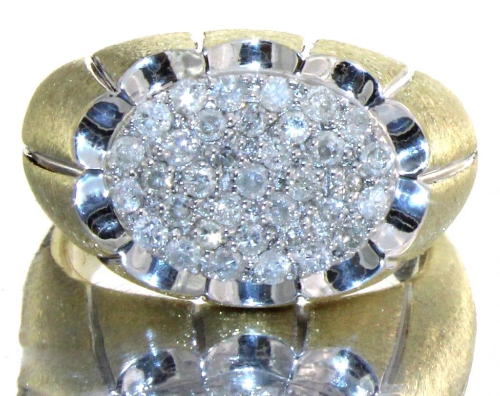 Kentucky Cluster 1.00 ct Gent's Diamond Ring (1 of 4)