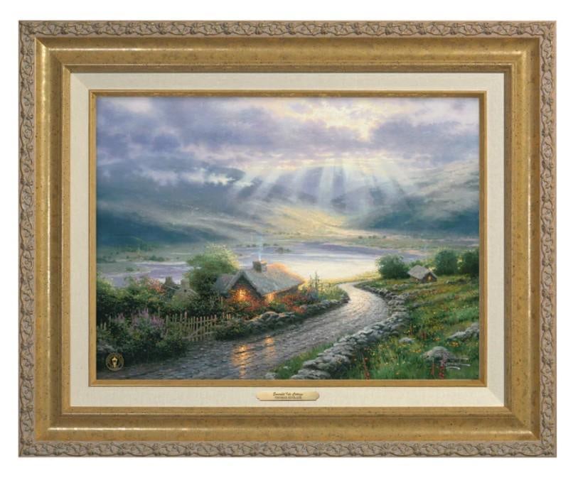 Emerald Isle Cottage Canvas Gold Frame by Kinkade (1 of 1)