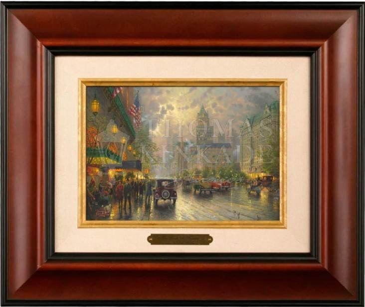 New York, Fifth Avenue Framed By Thomas Kinkade: Now, more than ever, New York is America's city - a symbol of our indomitable spirit, our energy,our roots in a proud past, our confidence in the future. Is there any place in this fair land that bett